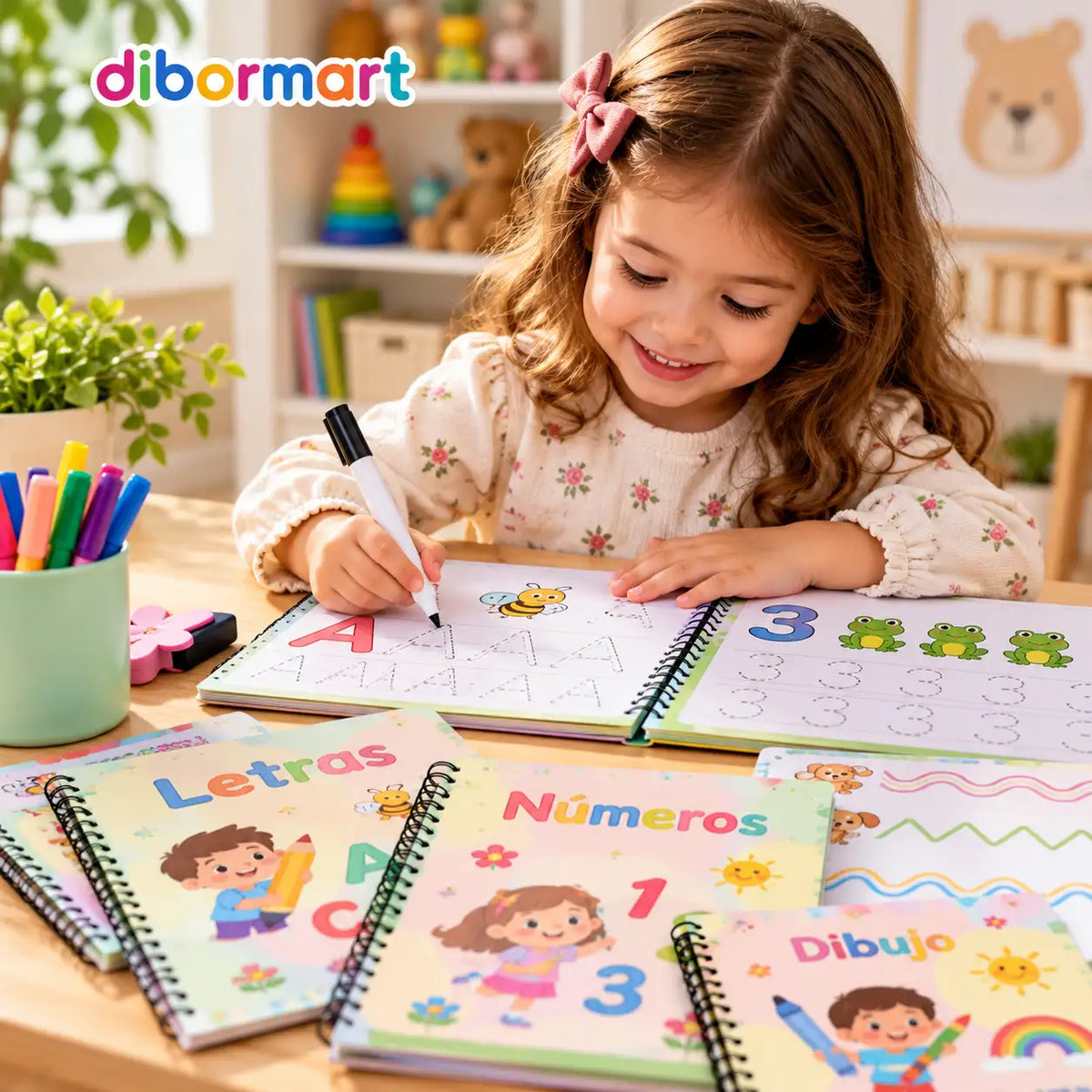 Kit Educativo Reutilizable de Letras, Números y Caligrafía