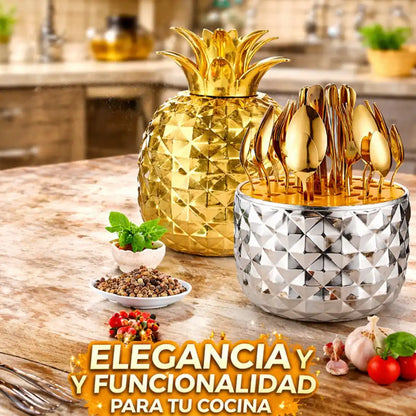 Golden Pine Set™ transforma tu mesa al instante