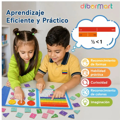 🧩 ¡Aprender fracciones es divertido! Aprende jugando al estilo Montessori.