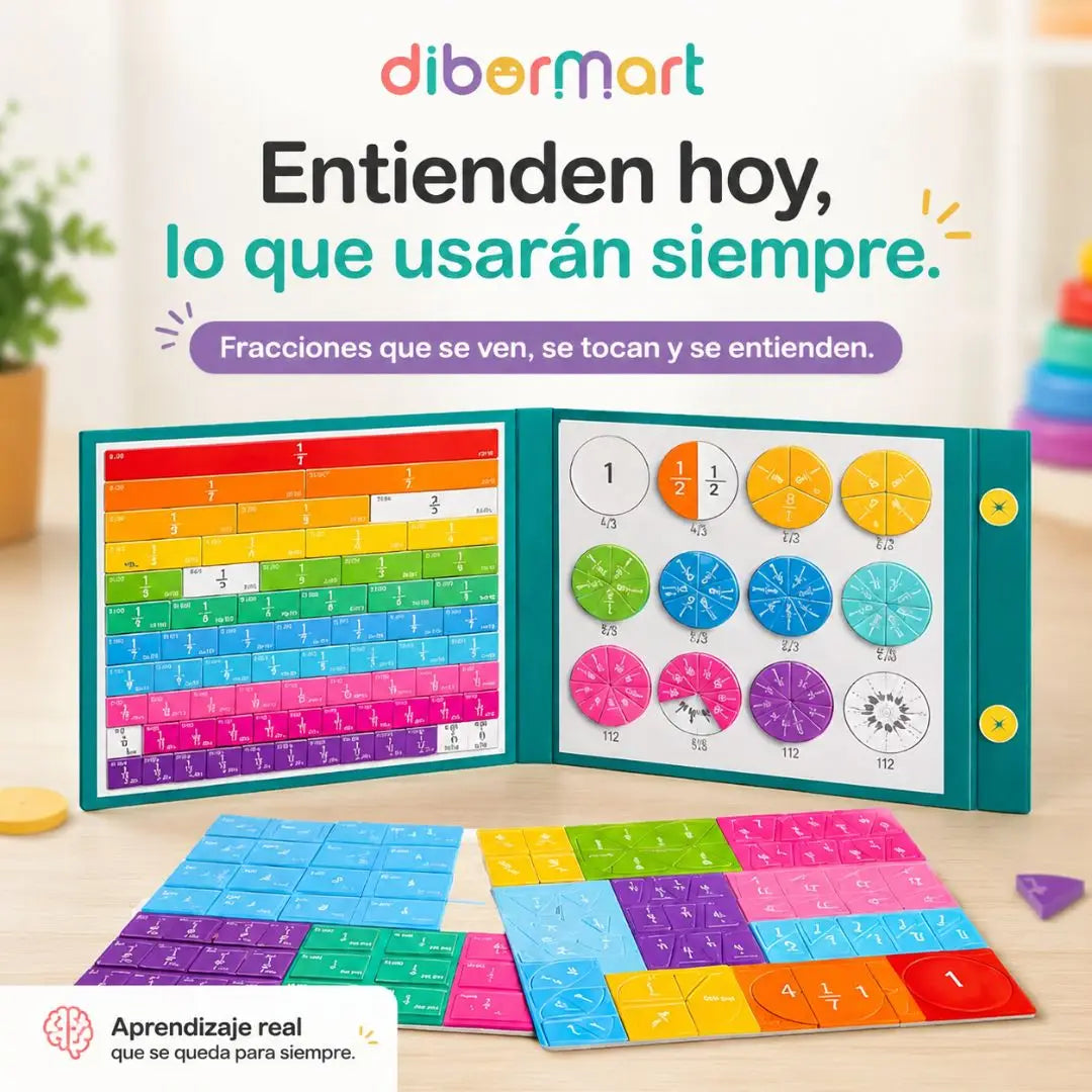 🧩 ¡Aprender fracciones es divertido! Aprende jugando al estilo Montessori.