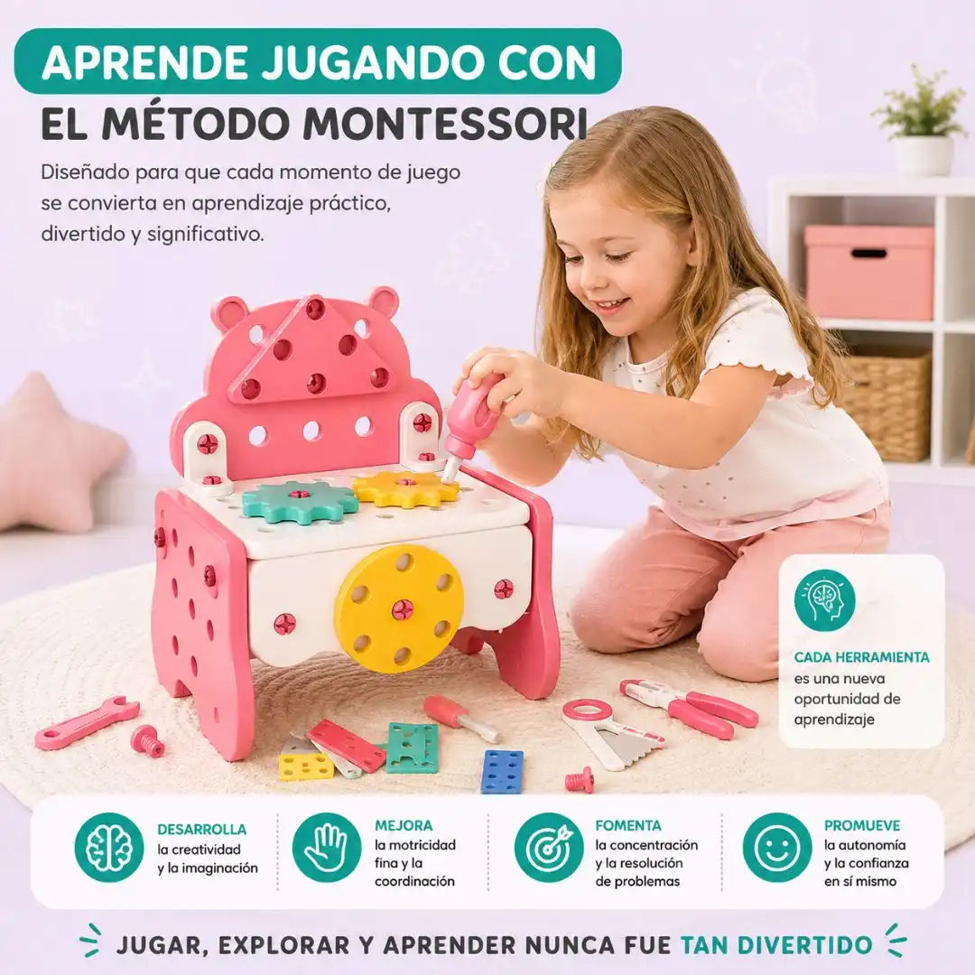 Caja De Herramientas Montessori: Pequeños constructores en acción