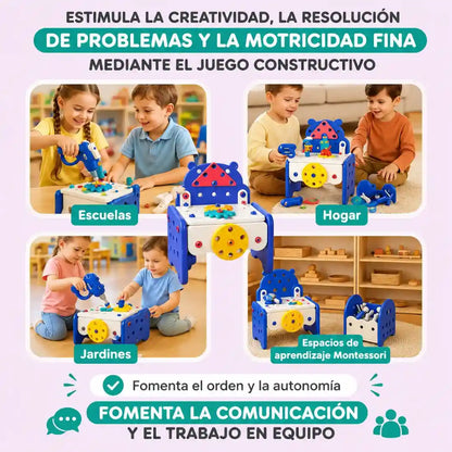 Caja De Herramientas Montessori: Pequeños constructores en acción