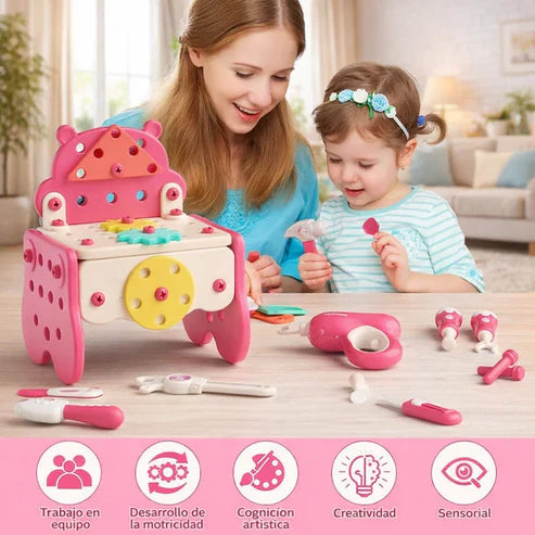 Caja De Herramientas Montessori: Pequeños constructores en acción