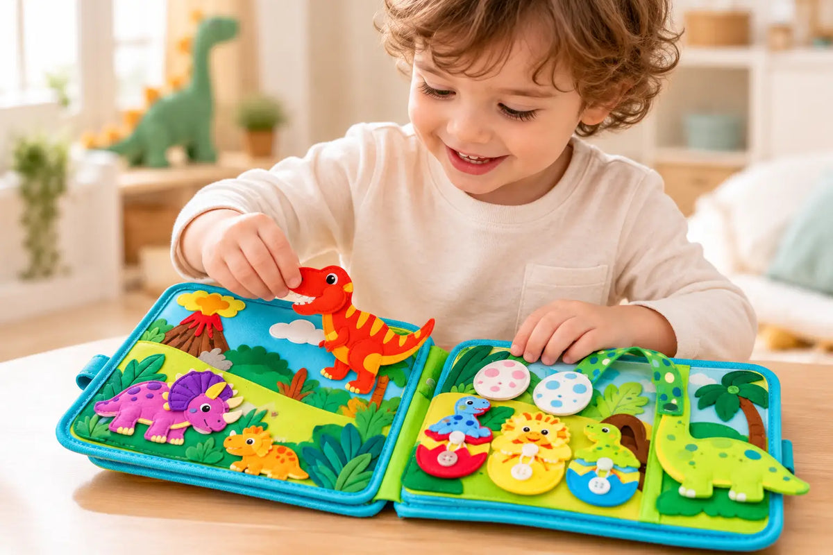 Libro Sensorial de Dinosaurios